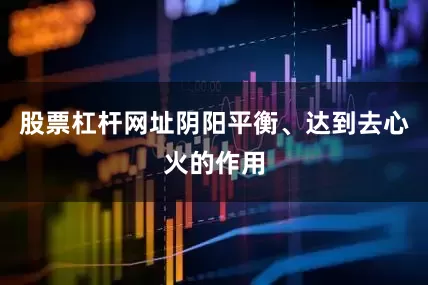 股票杠杆网址阴阳平衡、达到去心火的作用